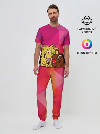 Мужская пижама с брюками / Крутые Бобры!