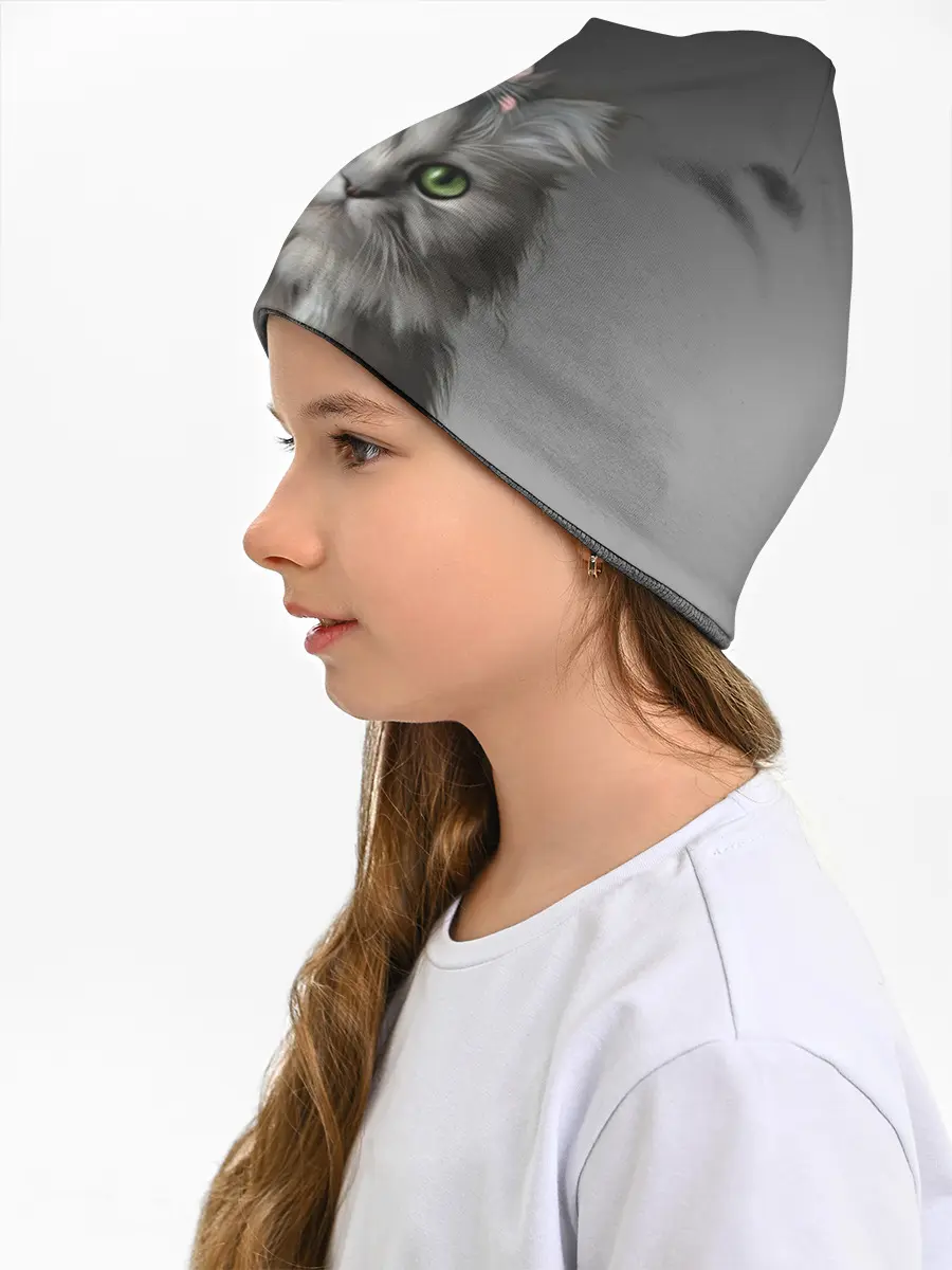 Детская шапка / Кот и мышка