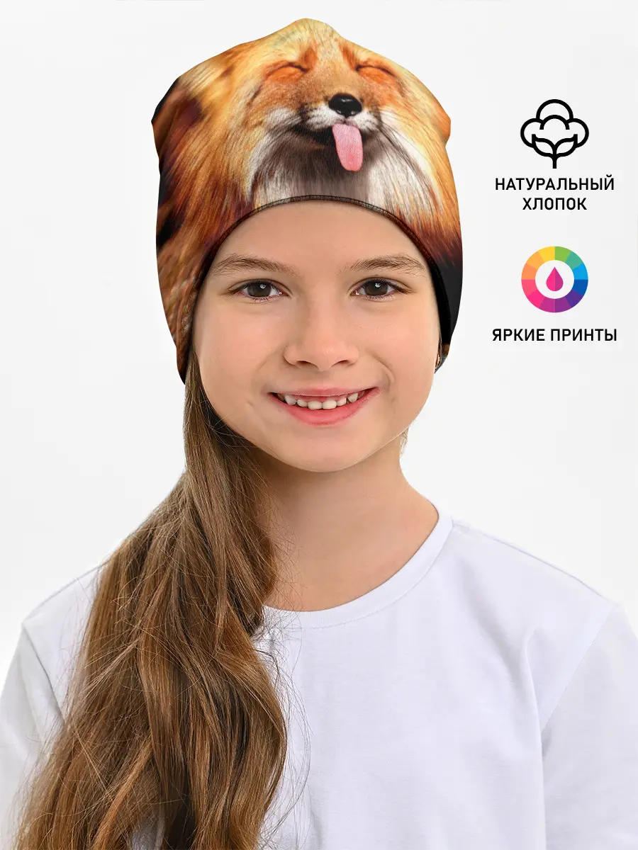 Детская шапка / Лиса с языком