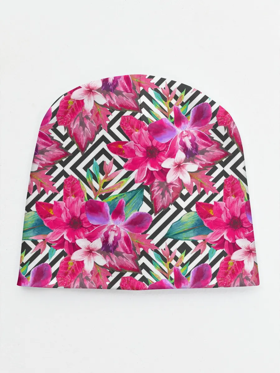 Детская шапка / Тропические цветы