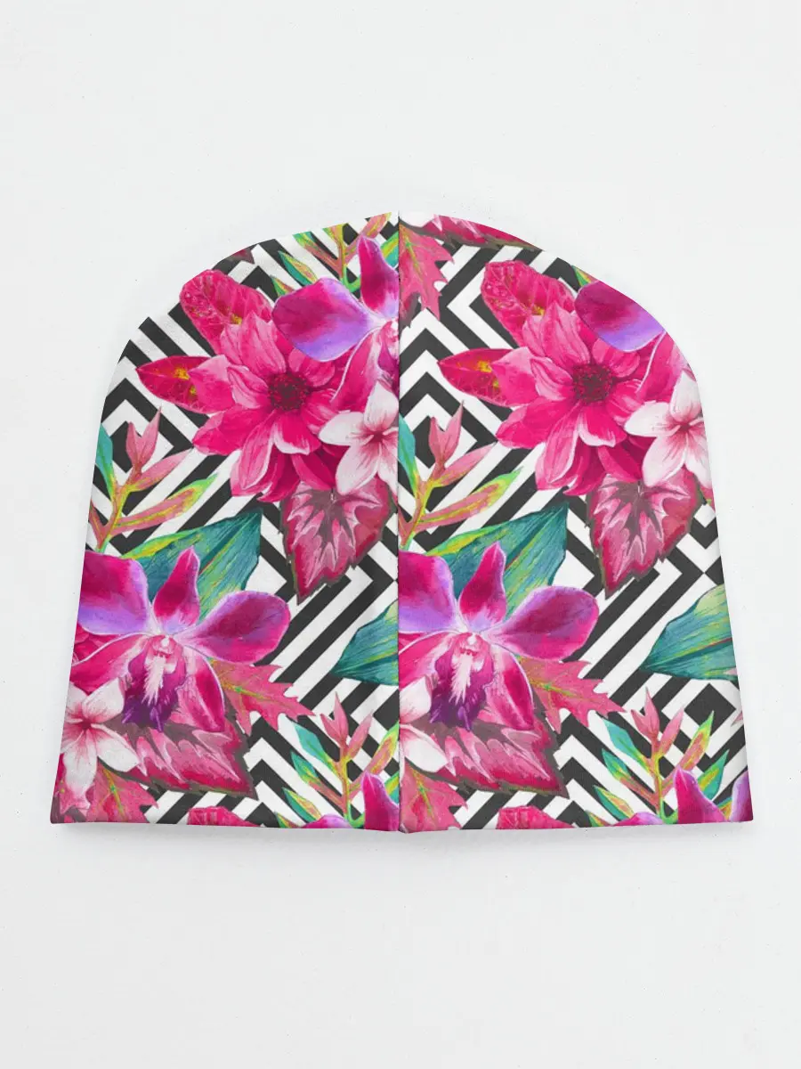 Детская шапка / Тропические цветы