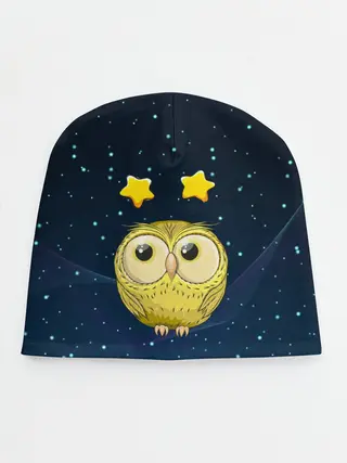 Детская шапка / Сова со звездочками