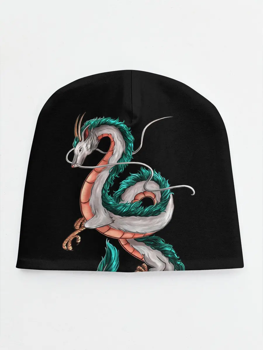 Детская шапка / Дракон Хаку на черном фоне