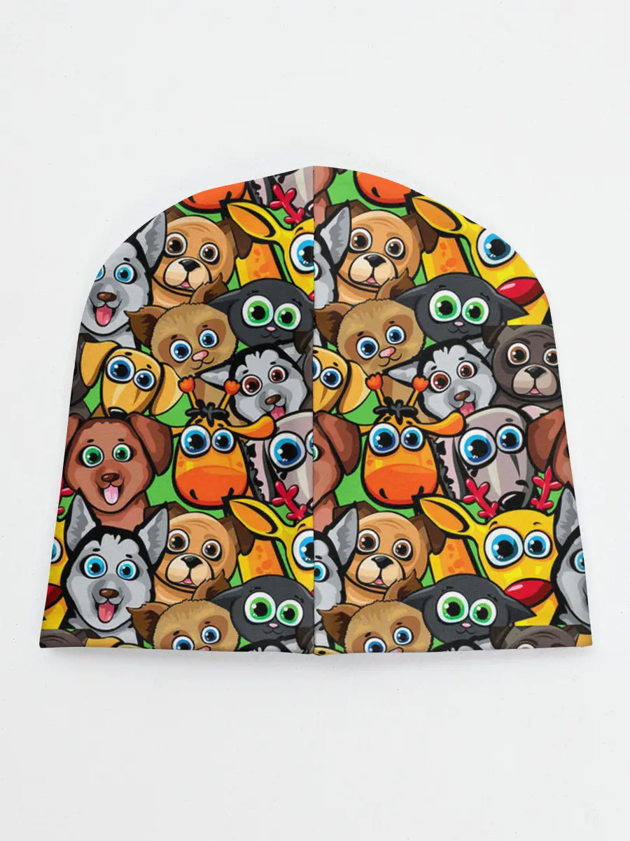 Детская шапка / Веселые собачки
