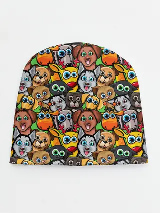 Детская шапка / Веселые собачки