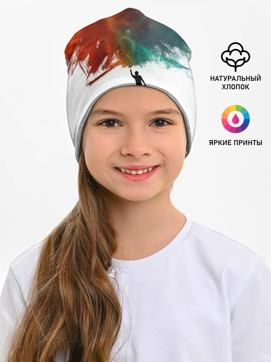 Детская шапка / Красим космос
