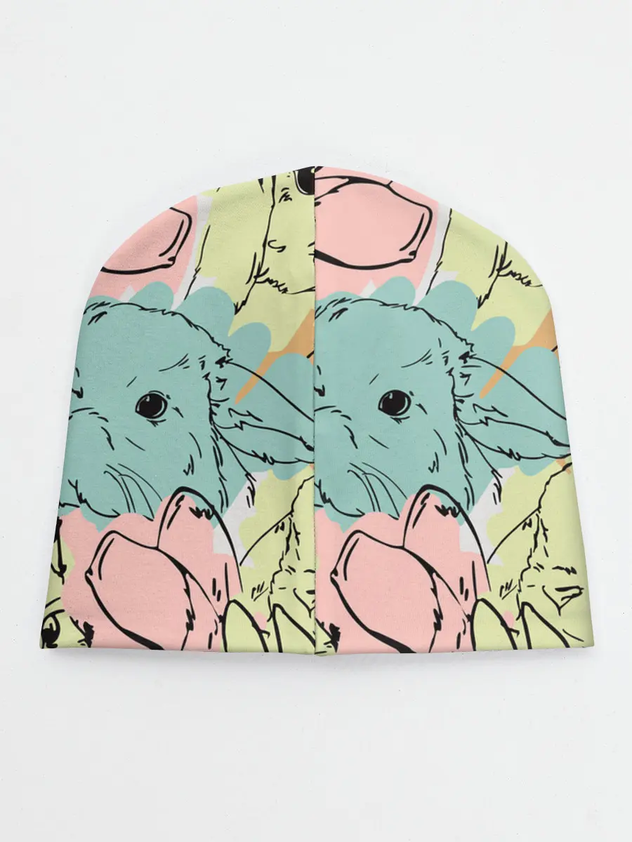 Детская шапка / Акварельные Зайки