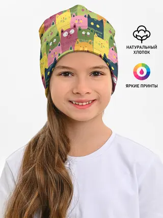 Детская шапка / Коты