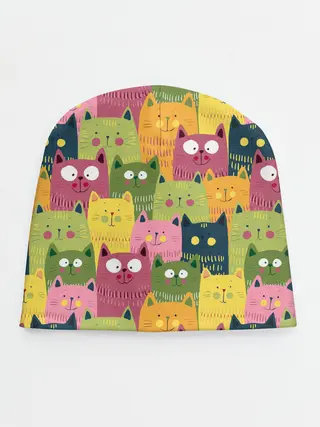 Детская шапка / Коты