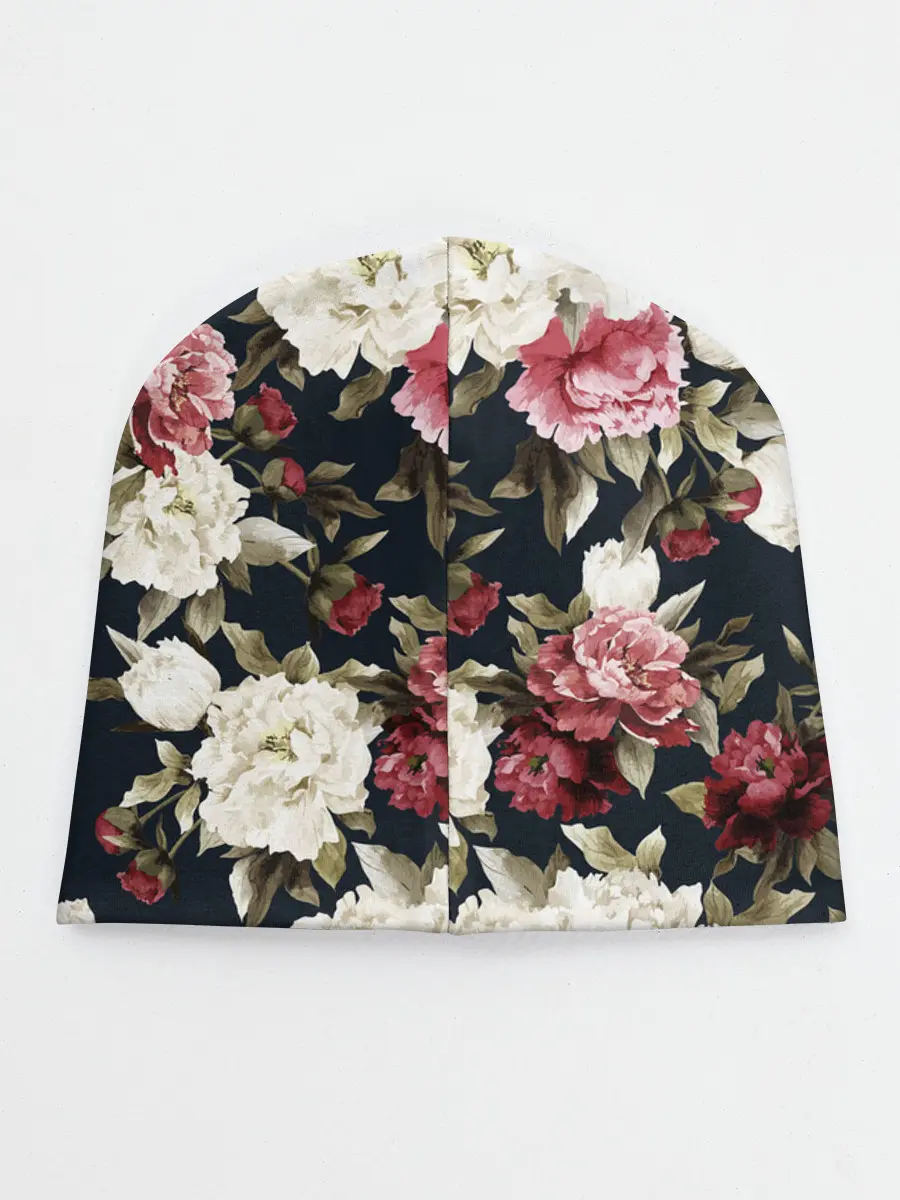 Детская шапка / Акварель, розы