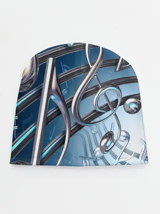 Детская шапка / Металлические ноты