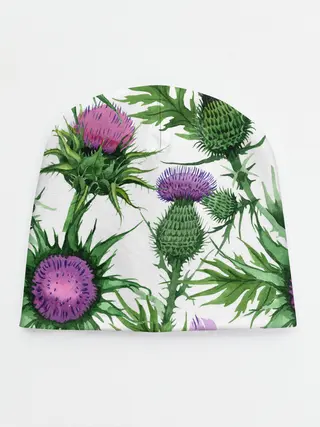 Детская шапка / Цветок репейника