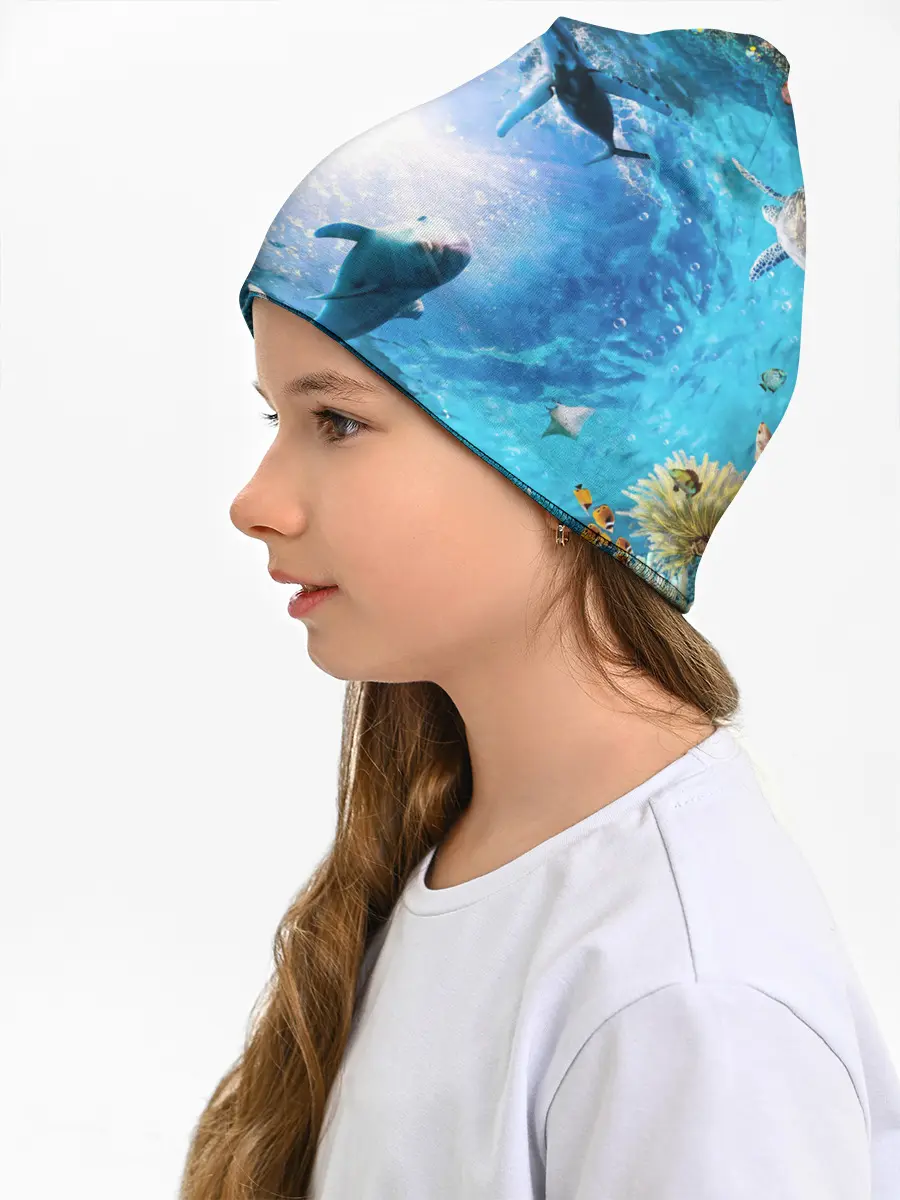 Детская шапка / Дельфины