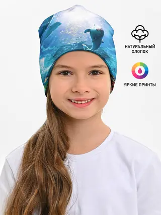 Детская шапка / Дельфины