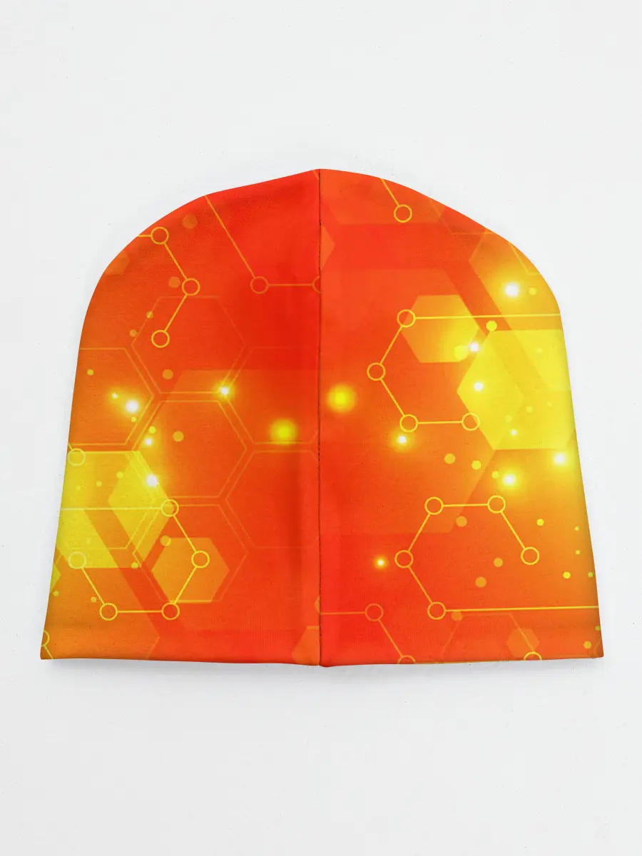 Детская шапка / ОРАНЖЕВЫЕ СОТЫ