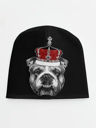 Детская шапка / Английский бульдог с короной