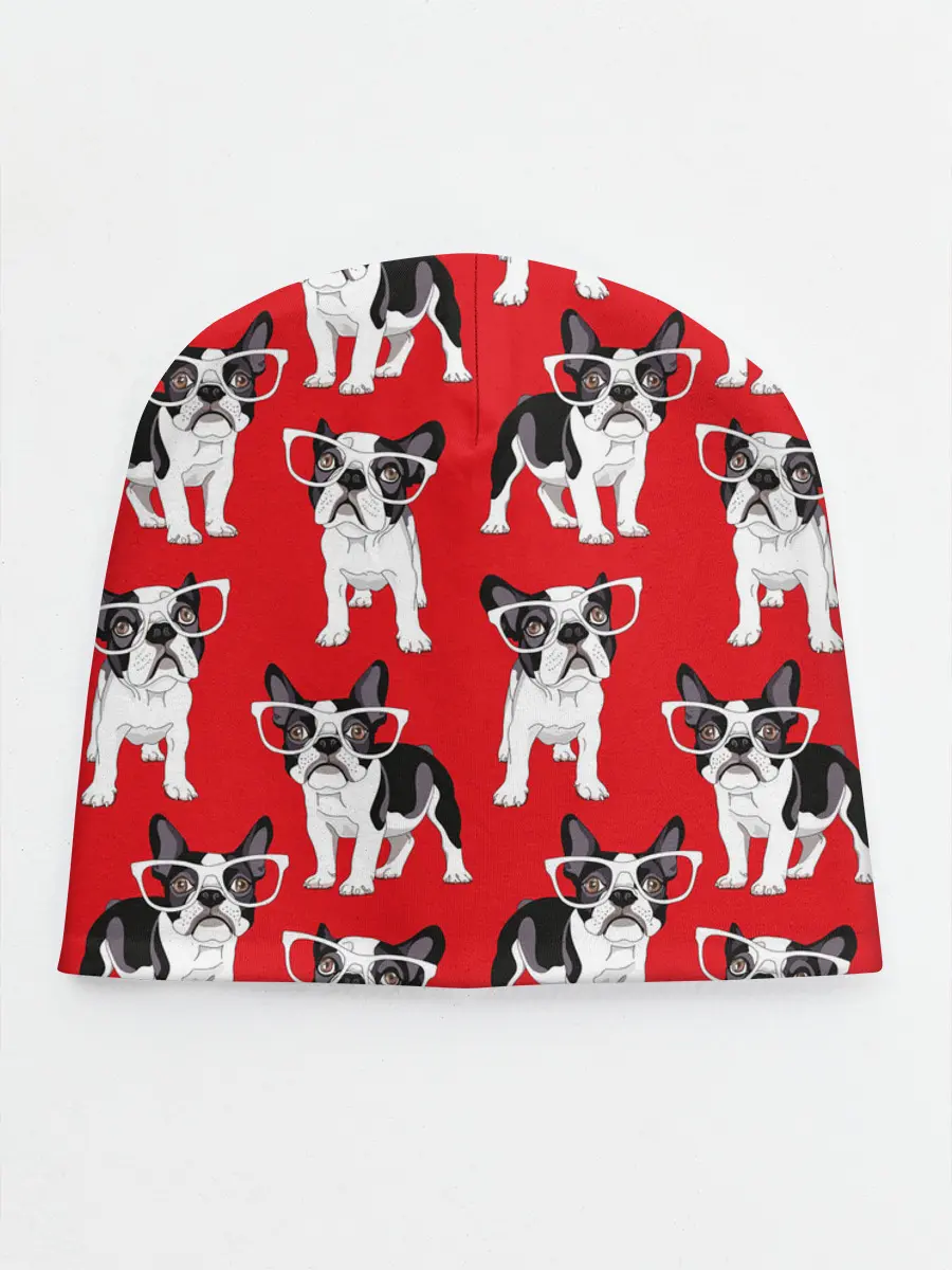 Детская шапка / Французские бульдоги