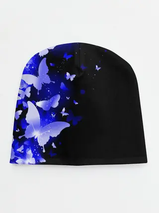 Детская шапка / СИНИЕ БАБОЧКИ
