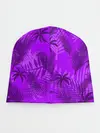 Детская шапка / ФИОЛЕТОВЫЕ ПАЛЬМЫ / ТРОПИКИ