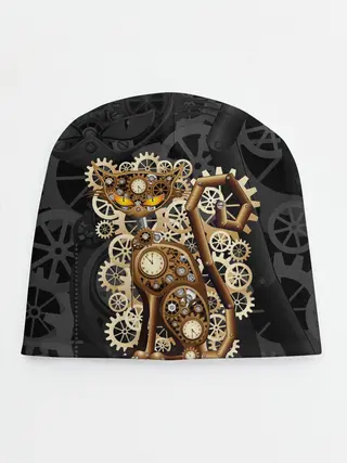 Детская шапка / Кошка в стиле стимпанк