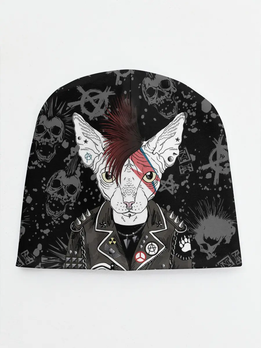 Детская шапка / Кот в косухе