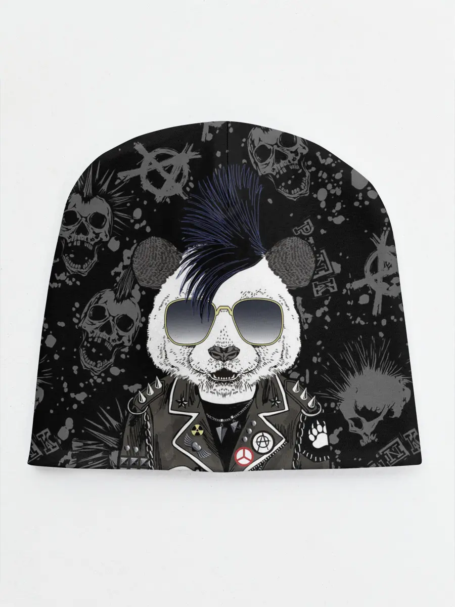Детская шапка / Панда в косухе