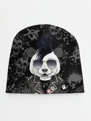 Детская шапка / Панда в косухе