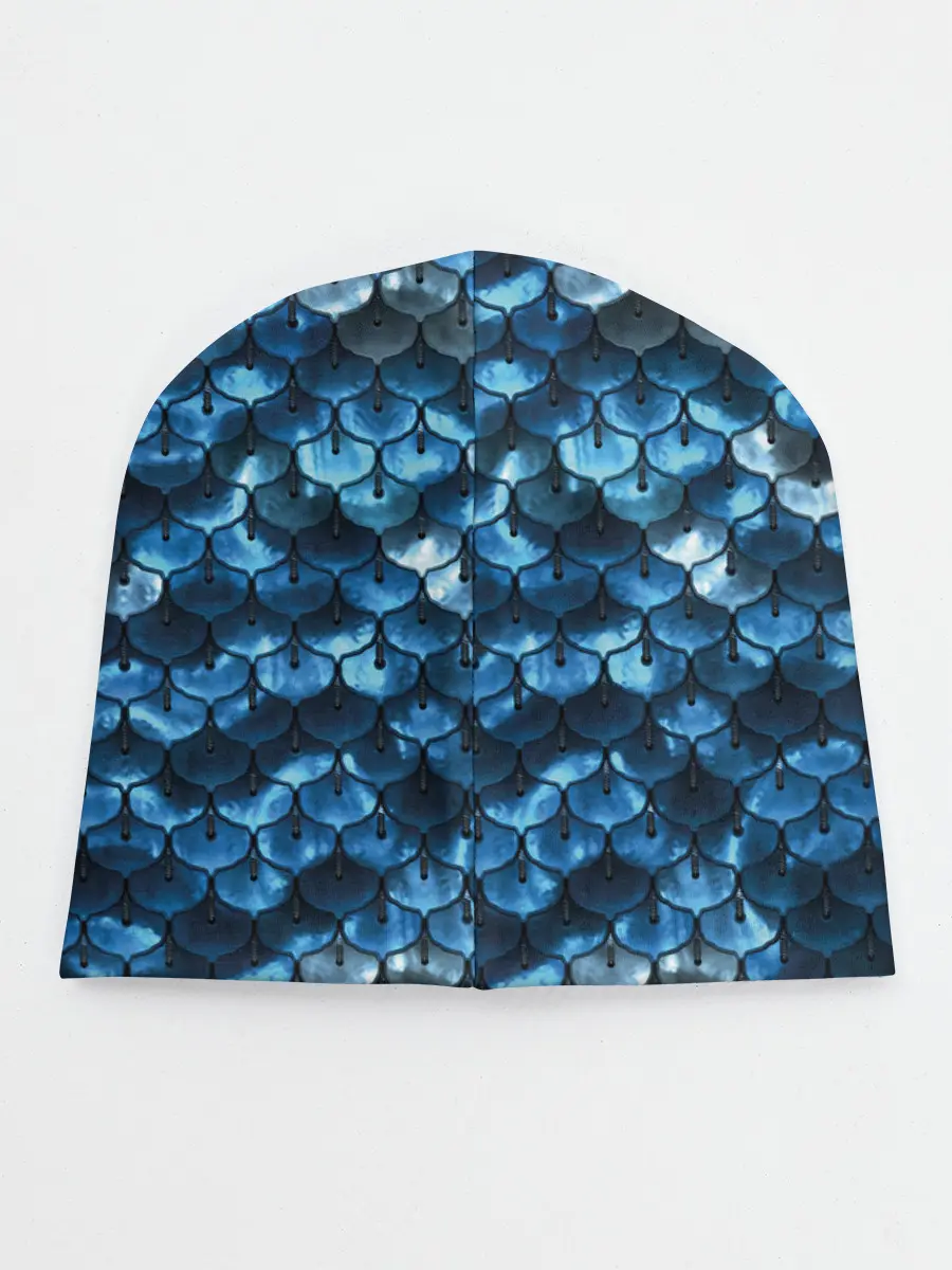 Детская шапка / Синяя чешуя