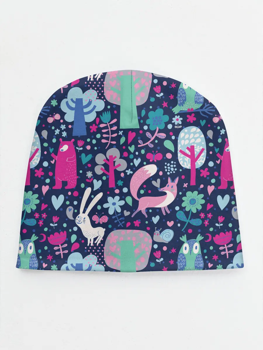 Детская шапка / Лесные животные