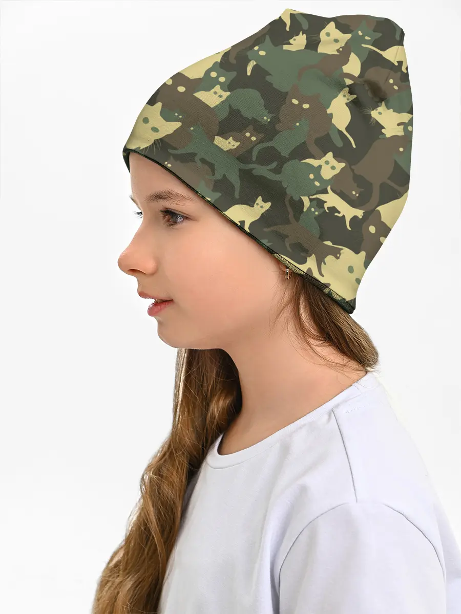 Детская шапка / Кошачий камуфляж