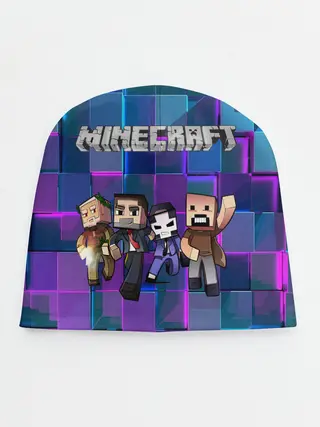 Детская шапка / Майнкрафт на скиле