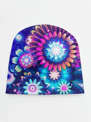 Детская шапка / Неоновые Цветы