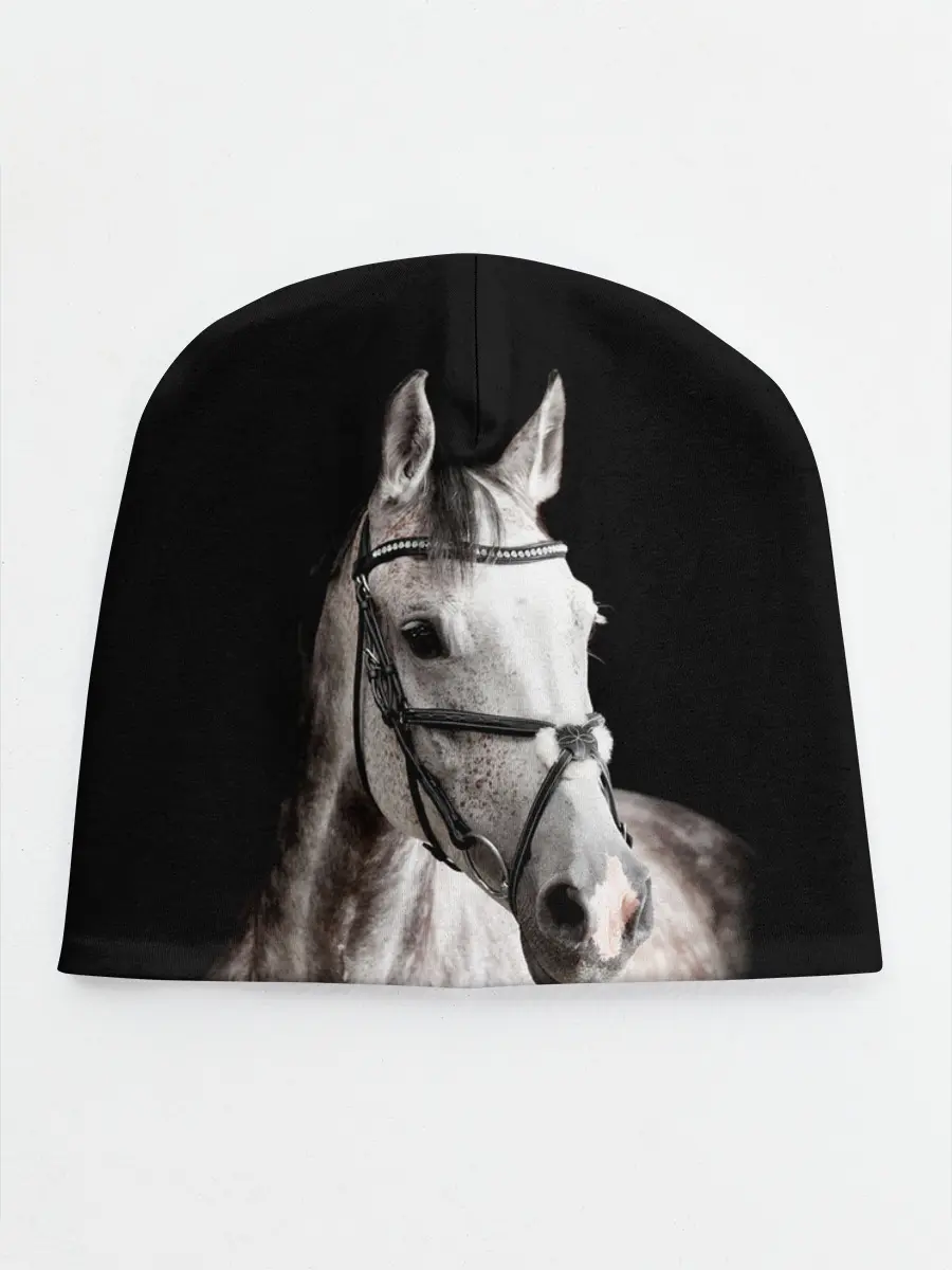 Детская шапка / Серный в яблоках конь