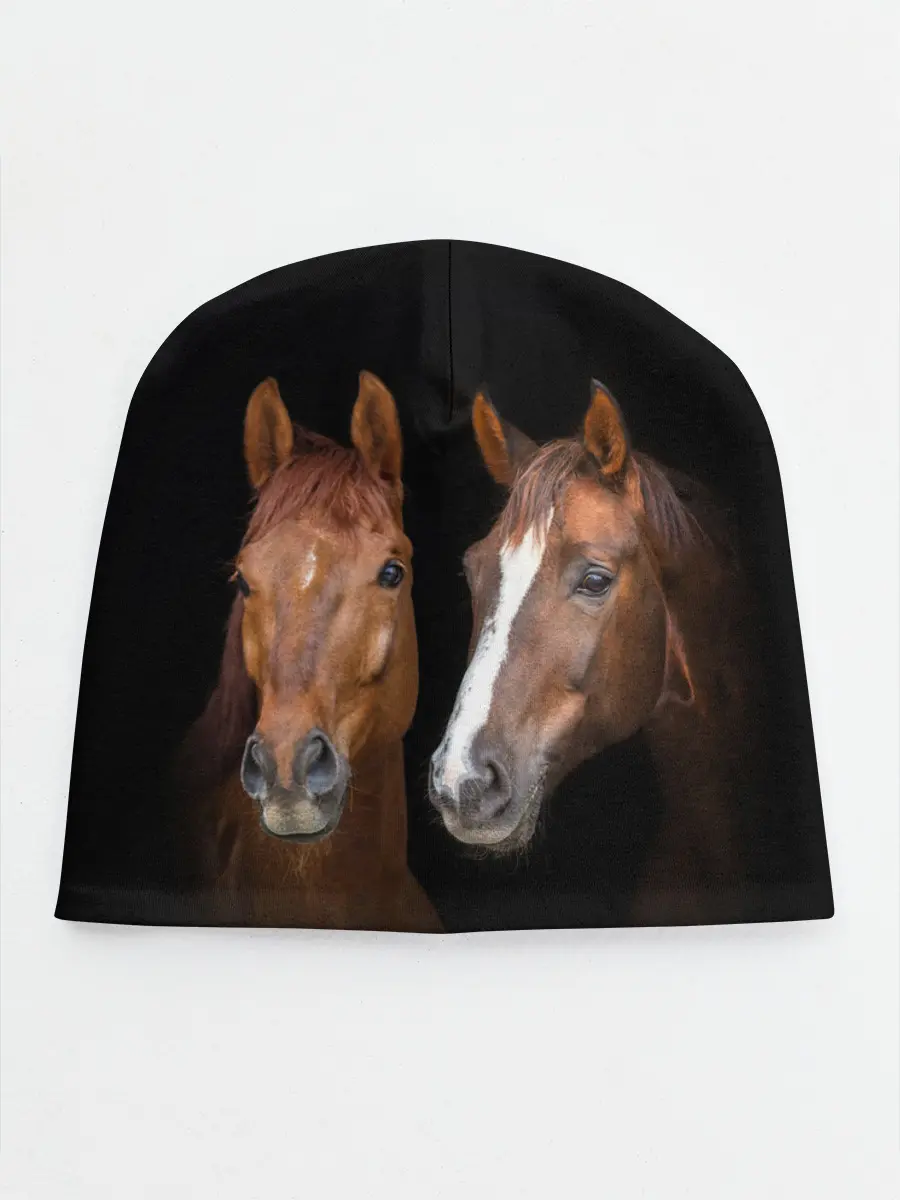 Детская шапка / Лошади гнедые