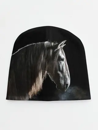 Детская шапка / Серный в яблоках конь