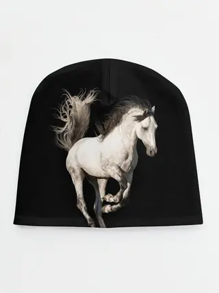 Детская шапка / Серный в яблоках конь