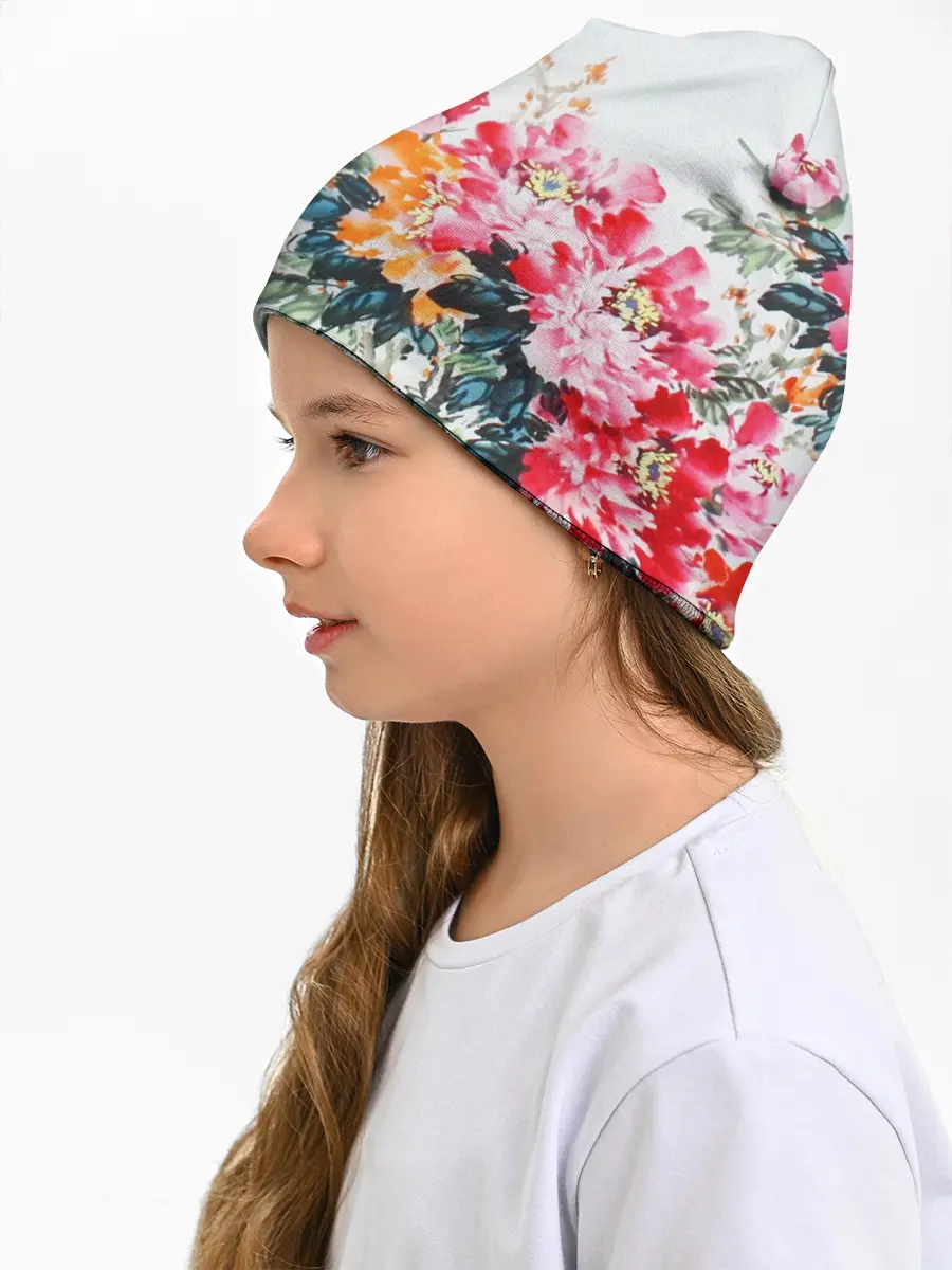 Детская шапка / Японские цветы