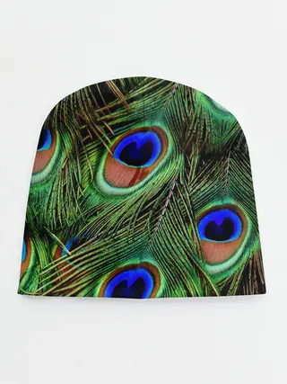 Детская шапка / Перья павлина #1
