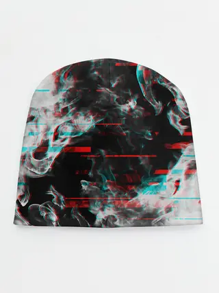 Детская шапка / White flame glitch