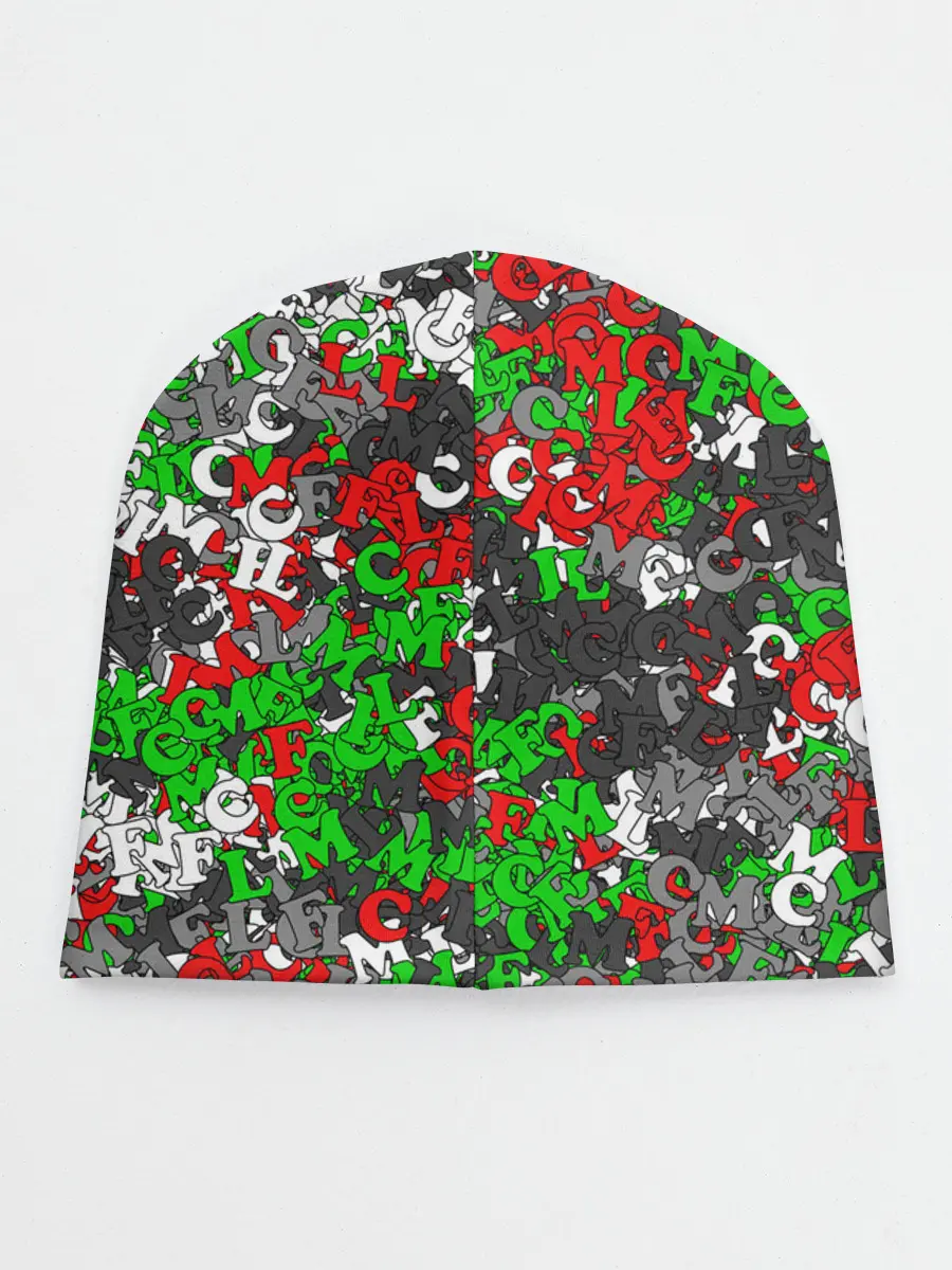 Детская шапка / Камуфляж с буквами FCLM