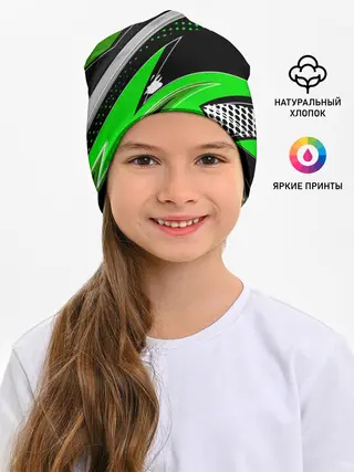 Детская шапка / Зеленая краска