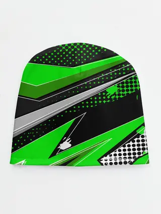 Детская шапка / Зеленая краска