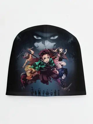 Детская шапка / Kimetsu no Yaiba на черном