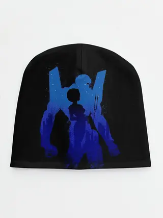 Детская шапка / Боевой робот Евангелион синий