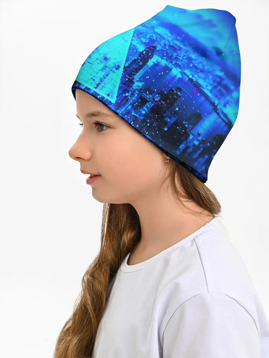 Детская шапка / ГОРОД В НЕОНЕ