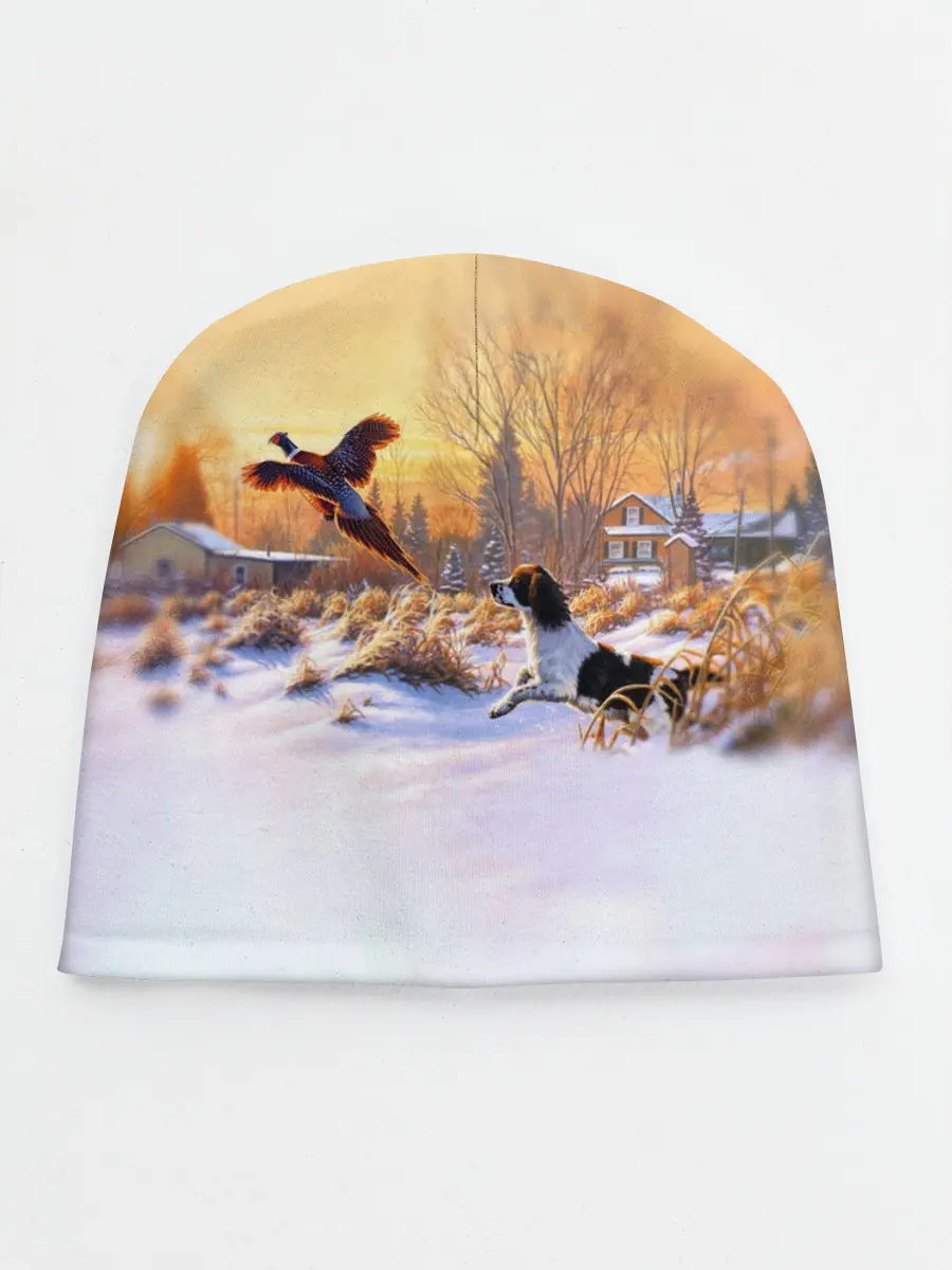 Детская шапка / Собака и фазан
