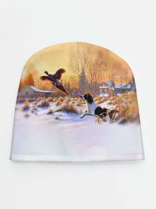 Детская шапка / Собака и фазан