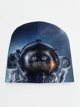 Детская шапка / Кот космонавт