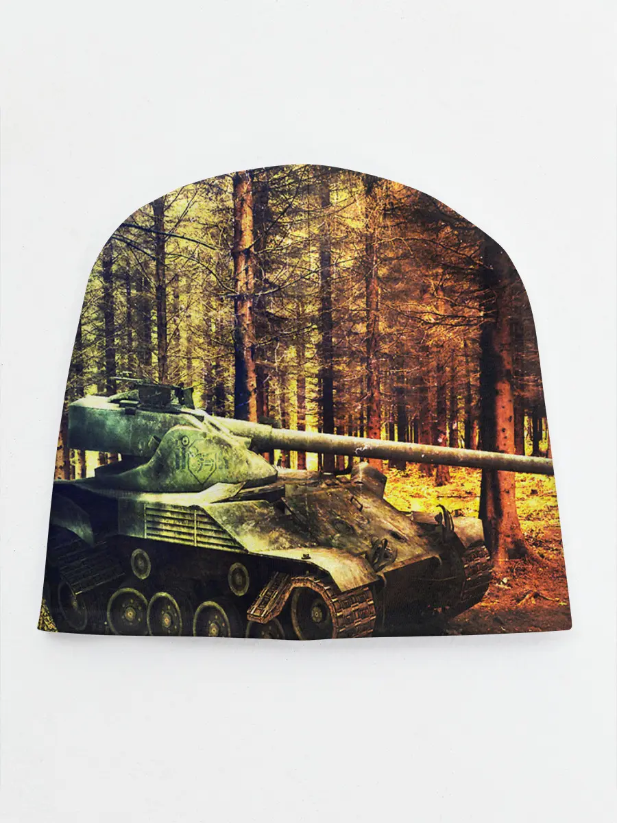 Детская шапка / ТАНК В ЛЕСУ