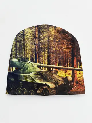 Детская шапка / ТАНК В ЛЕСУ